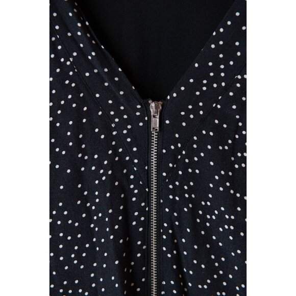 Madewell Dress Women's Size 2 Black Scatter Dot Zip Back Shift Mini Polka Dot - Picture 5 of 8